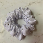White Scattered Bling Scrunchie