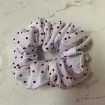 White Scattered Bling Scrunchie