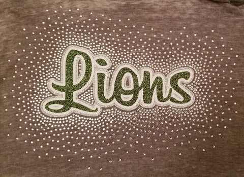 South Fayette Lions Spectacular Bling Rhinestone Design