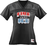 Fire & Ice Replica Football Jersey in Girls & Ladies Fitted Size - GrandChampBows - 1