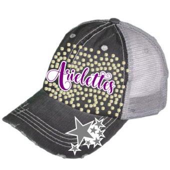 Arielettes Glitter & Bling Destructed Trucker Cap / Hat